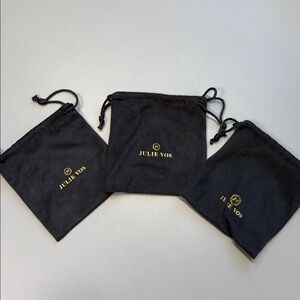 Set of 3 Julie Vos Gray Jewelry Bags